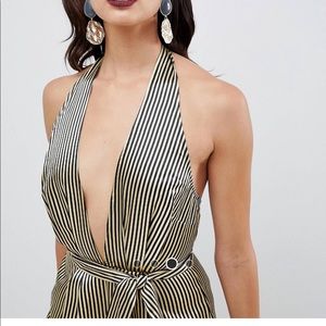 Satin Halter Jumpsuit